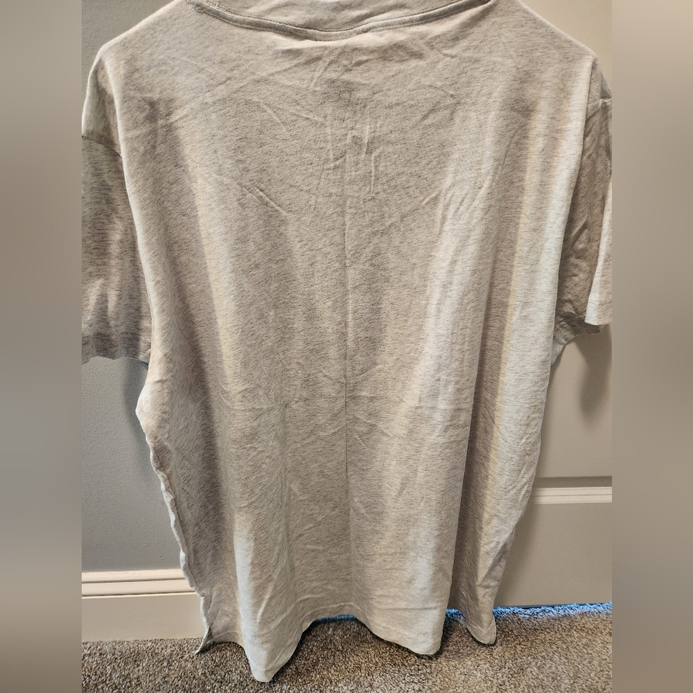 PINK Victoria's Secret Gray Tee with Multicolor 'LOVE PINK' - Picture 3 of 3